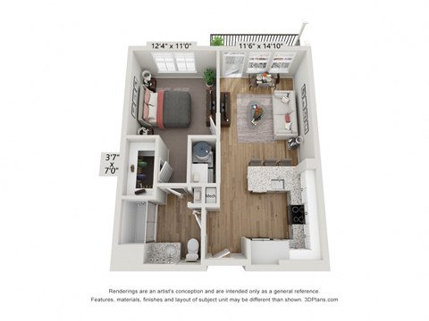 a 1 bedroom floor plan  summit  840796